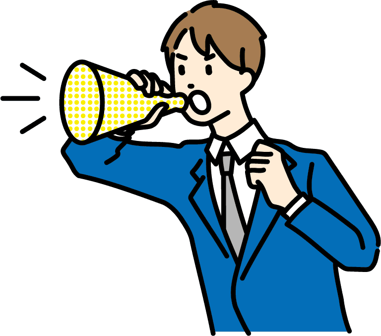 通信するビジネスマンのイラスト