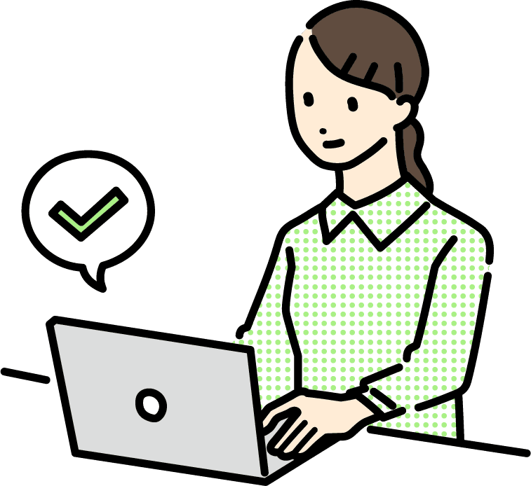 データベースコストを確認する人のイラスト