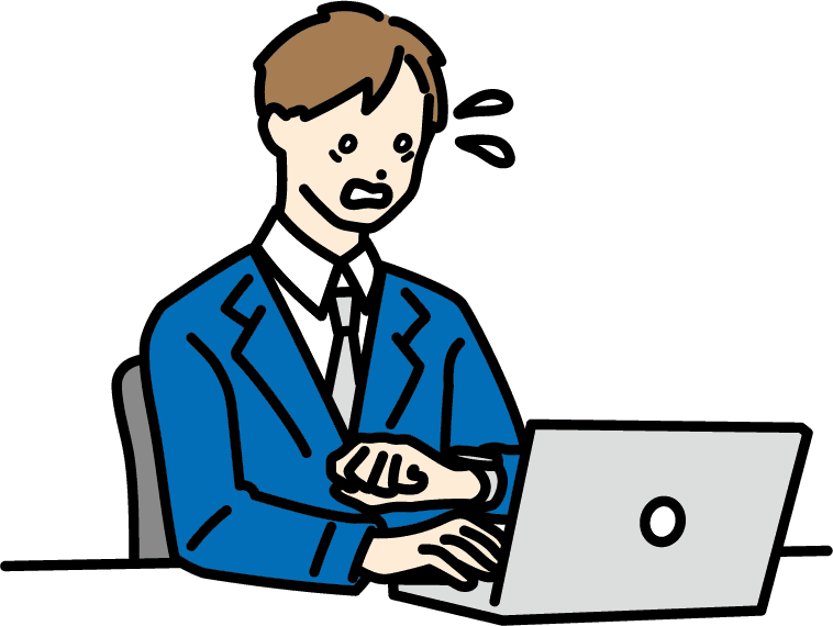 XSSの危険に焦るイメージ