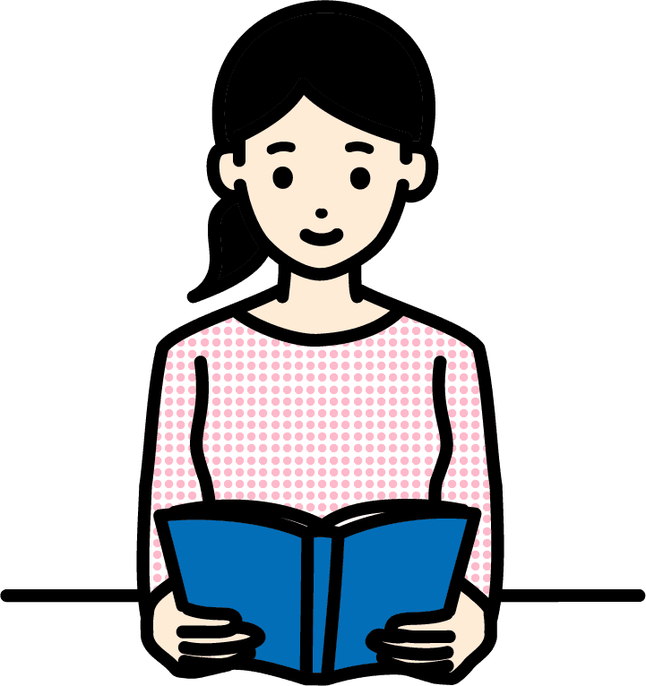 本を読んで学習する人